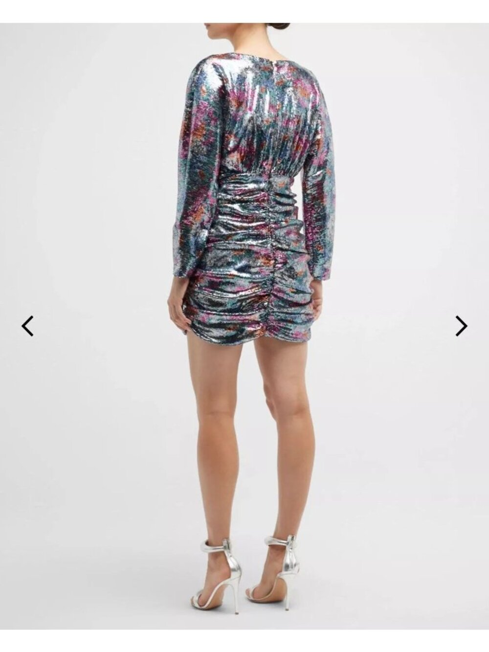 Ramy Brook Sequin V-Neck Long Sleeve Mini Dress Size 4 US New With Tag - Picture 2 of 4